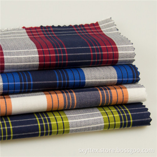 Plaid Yarn Dyed 100% Cotton Fabric For Shirt